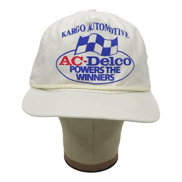 Vintage AC Delco Powers The Winners Snapback Cap Trucker Hat USA Made Pro Shop - Picture 7 of 12